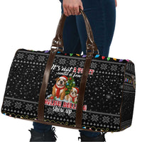 English Bulldog Show Up Christmas Travel Bag Funny Xmas Holiday Patterns - Wonder Print Shop