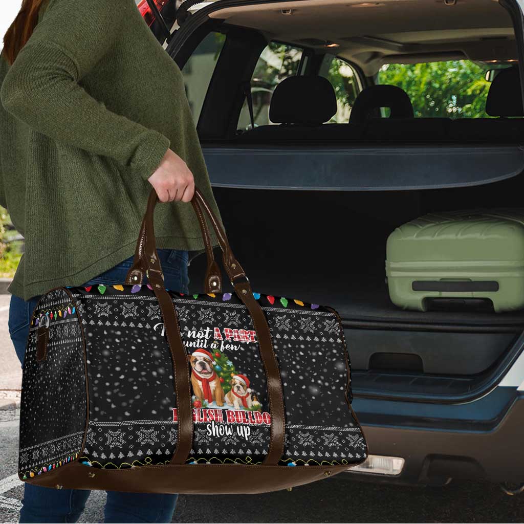 English Bulldog Show Up Christmas Travel Bag Funny Xmas Holiday Patterns - Wonder Print Shop