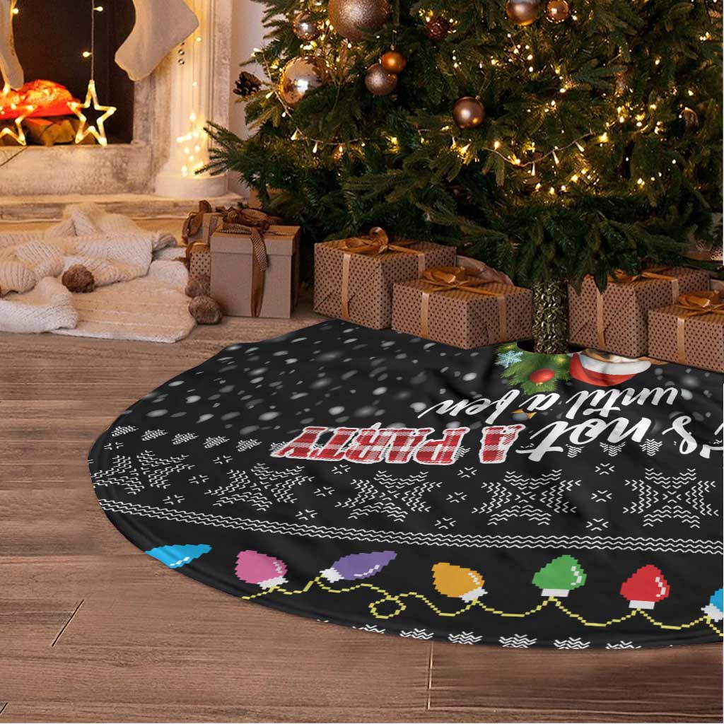 English Bulldog Show Up Christmas Tree Skirt Funny Xmas Holiday Patterns - Wonder Print Shop