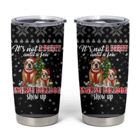 English Bulldog Show Up Christmas Tumbler Cup Funny Xmas Holiday Patterns - Wonder Print Shop