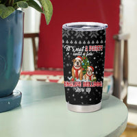 English Bulldog Show Up Christmas Tumbler Cup Funny Xmas Holiday Patterns - Wonder Print Shop