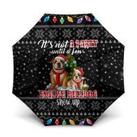 English Bulldog Show Up Christmas Umbrella Funny Xmas Holiday Patterns - Wonder Print Shop