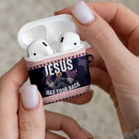 Jesus Has Your Back Jiu Jitsu Christmas AirPods Case Funny Xmas Holiday Patterns - Wonder Print Shop