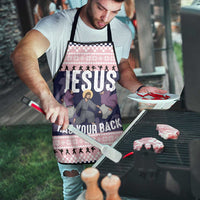 Jesus Has Your Back Jiu Jitsu Christmas Apron Funny Xmas Holiday Patterns - Wonder Print Shop