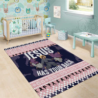 Jesus Has Your Back Jiu Jitsu Christmas Area Rug Funny Xmas Holiday Patterns - Wonder Print Shop