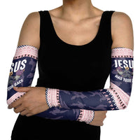Jesus Has Your Back Jiu Jitsu Christmas Arm Sleeves Funny Xmas Holiday Patterns - Wonder Print Shop