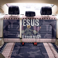 Jesus Has Your Back Jiu Jitsu Christmas Back Car Seat Cover Funny Xmas Holiday Patterns - Wonder Print Shop
