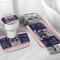 Jesus Has Your Back Jiu Jitsu Christmas Bathroom Set Funny Xmas Holiday Patterns - Wonder Print Shop