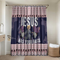 Jesus Has Your Back Jiu Jitsu Christmas Bathroom Set Funny Xmas Holiday Patterns - Wonder Print Shop