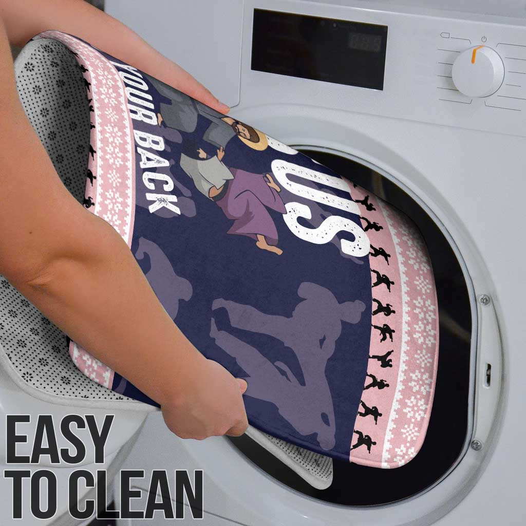 Jesus Has Your Back Jiu Jitsu Christmas Bathroom Set Funny Xmas Holiday Patterns - Wonder Print Shop