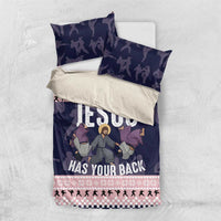 Jesus Has Your Back Jiu Jitsu Christmas Bedding Set Funny Xmas Holiday Patterns - Wonder Print Shop