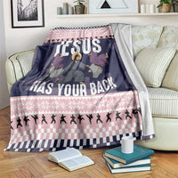 Jesus Has Your Back Jiu Jitsu Christmas Blanket Funny Xmas Holiday Patterns - Wonder Print Shop