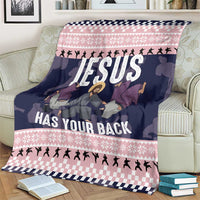 Jesus Has Your Back Jiu Jitsu Christmas Blanket Funny Xmas Holiday Patterns - Wonder Print Shop