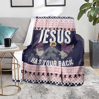 Jesus Has Your Back Jiu Jitsu Christmas Blanket Funny Xmas Holiday Patterns - Wonder Print Shop