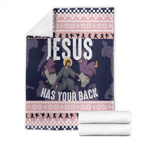 Jesus Has Your Back Jiu Jitsu Christmas Blanket Funny Xmas Holiday Patterns - Wonder Print Shop