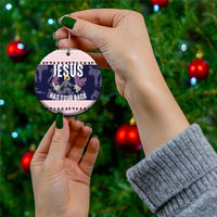 Jesus Has Your Back Jiu Jitsu Christmas Ceramic Ornament Funny Xmas Holiday Patterns - Wonder Print Shop