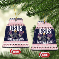 Jesus Has Your Back Jiu Jitsu Christmas Ceramic Ornament Funny Xmas Holiday Patterns - Wonder Print Shop