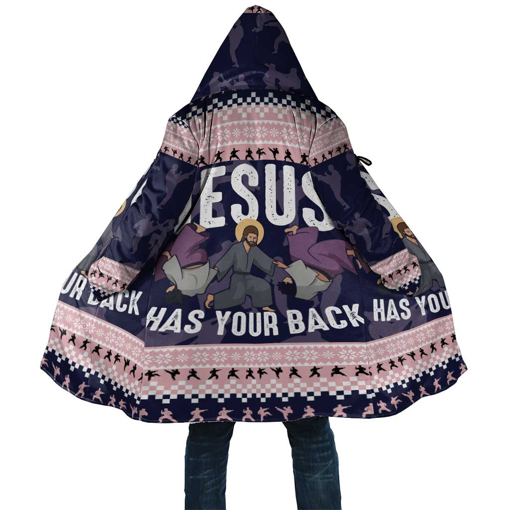 Jesus Has Your Back Jiu Jitsu Christmas Cloak Funny Xmas Holiday Patterns - Wonder Print Shop
