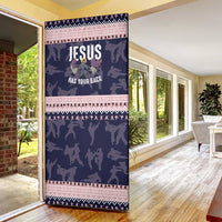 Jesus Has Your Back Jiu Jitsu Christmas Door Cover Funny Xmas Holiday Patterns - Wonder Print Shop