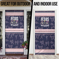 Jesus Has Your Back Jiu Jitsu Christmas Door Cover Funny Xmas Holiday Patterns - Wonder Print Shop