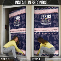 Jesus Has Your Back Jiu Jitsu Christmas Door Cover Funny Xmas Holiday Patterns - Wonder Print Shop