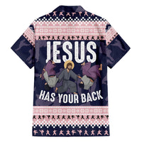 Jesus Has Your Back Jiu Jitsu Christmas Family Matching Off Shoulder Maxi Dress and Hawaiian Shirt Funny Xmas Holiday Patterns - Wonder Print Shop