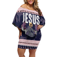 Jesus Has Your Back Jiu Jitsu Christmas Family Matching Off Shoulder Short Dress and Hawaiian Shirt Funny Xmas Holiday Patterns - Wonder Print Shop