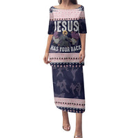 Jesus Has Your Back Jiu Jitsu Christmas Family Matching Puletasi and Hawaiian Shirt Funny Xmas Holiday Patterns - Wonder Print Shop