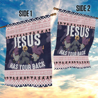 Jesus Has Your Back Jiu Jitsu Christmas Garden Flag Funny Xmas Holiday Patterns - Wonder Print Shop