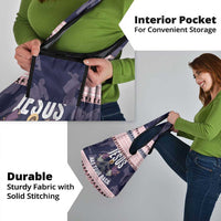 Jesus Has Your Back Jiu Jitsu Christmas Grocery Bag Funny Xmas Holiday Patterns - Wonder Print Shop