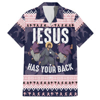 Jesus Has Your Back Jiu Jitsu Christmas Hawaiian Shirt Funny Xmas Holiday Patterns - Wonder Print Shop