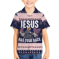 Jesus Has Your Back Jiu Jitsu Christmas Hawaiian Shirt Funny Xmas Holiday Patterns - Wonder Print Shop