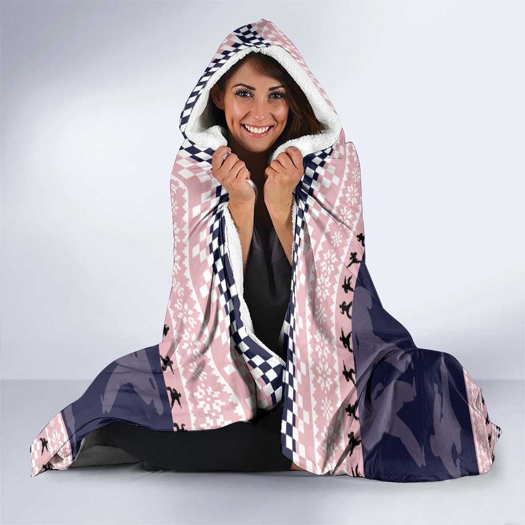 Jesus Has Your Back Jiu Jitsu Christmas Hooded Blanket Funny Xmas Holiday Patterns - Wonder Print Shop
