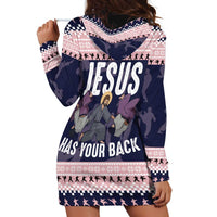 Jesus Has Your Back Jiu Jitsu Christmas Hoodie Dress Funny Xmas Holiday Patterns - Wonder Print Shop