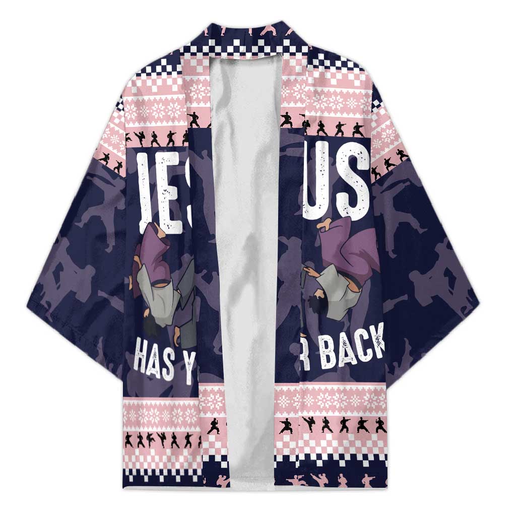 Jesus Has Your Back Jiu Jitsu Christmas Kimono Funny Xmas Holiday Patterns - Wonder Print Shop