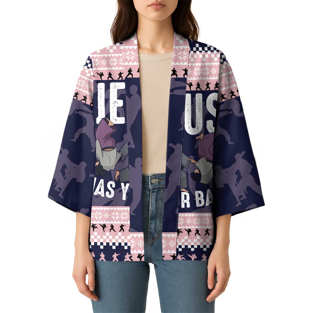 Jesus Has Your Back Jiu Jitsu Christmas Kimono Funny Xmas Holiday Patterns - Wonder Print Shop