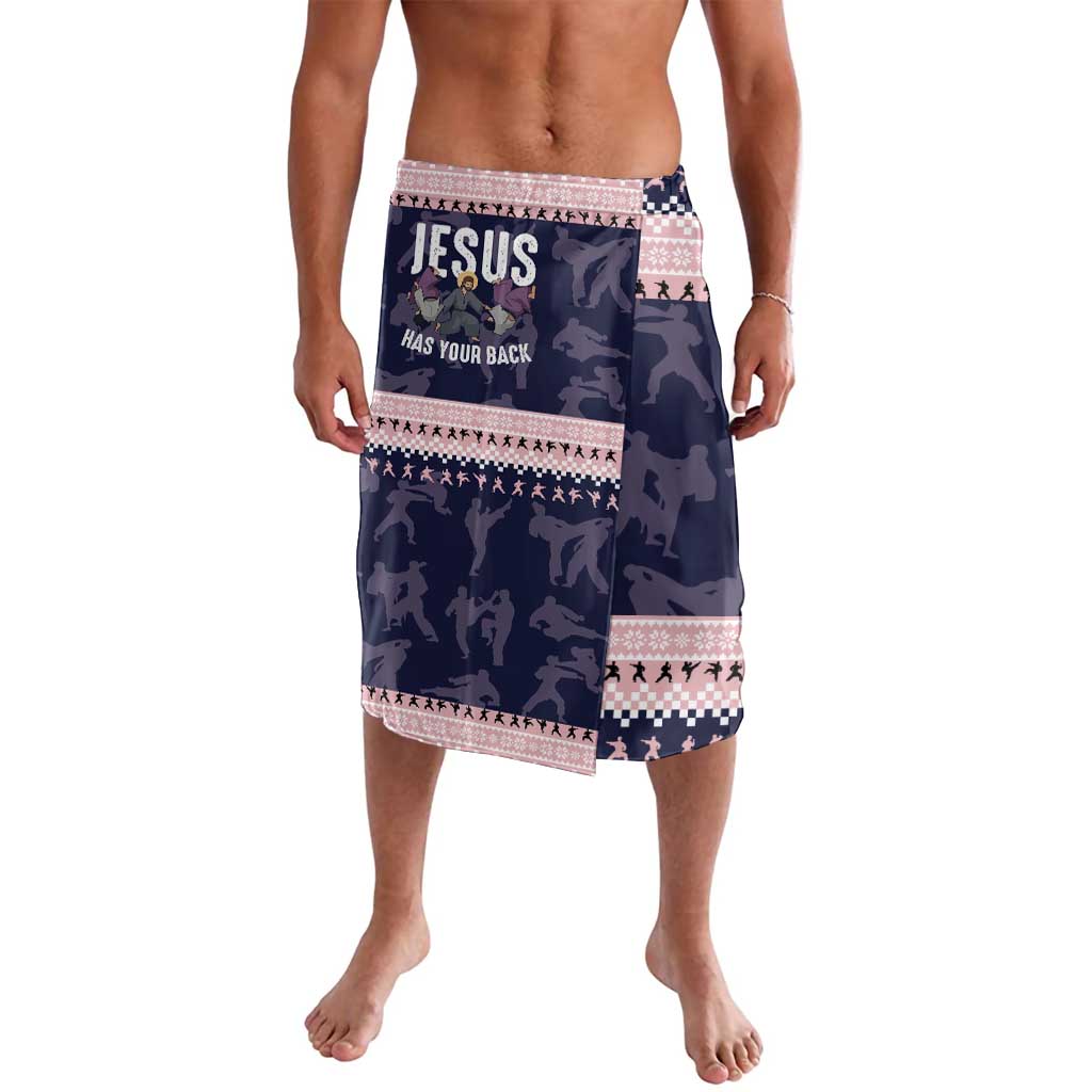 Jesus Has Your Back Jiu Jitsu Christmas Lavalava Funny Xmas Holiday Patterns - Wonder Print Shop