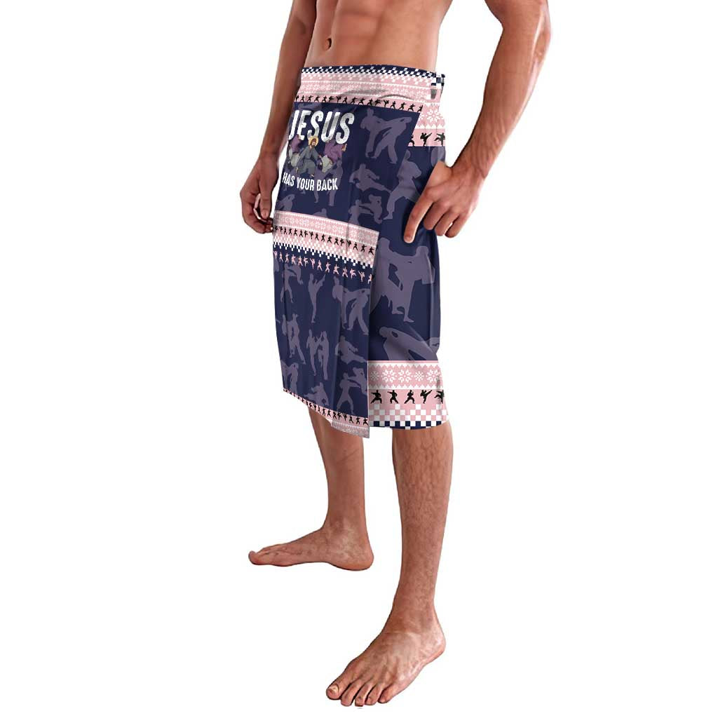 Jesus Has Your Back Jiu Jitsu Christmas Lavalava Funny Xmas Holiday Patterns - Wonder Print Shop