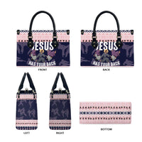 Jesus Has Your Back Jiu Jitsu Christmas Leather Bag Funny Xmas Holiday Patterns - Wonder Print Shop