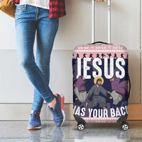 Jesus Has Your Back Jiu Jitsu Christmas Luggage Cover Funny Xmas Holiday Patterns - Wonder Print Shop