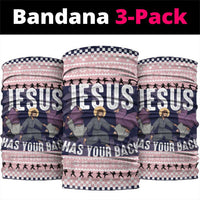 Jesus Has Your Back Jiu Jitsu Christmas Neck Gaiter Funny Xmas Holiday Patterns - Wonder Print Shop