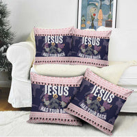 Jesus Has Your Back Jiu Jitsu Christmas Pillow Cover Funny Xmas Holiday Patterns - Wonder Print Shop