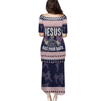 Jesus Has Your Back Jiu Jitsu Christmas Puletasi Funny Xmas Holiday Patterns - Wonder Print Shop