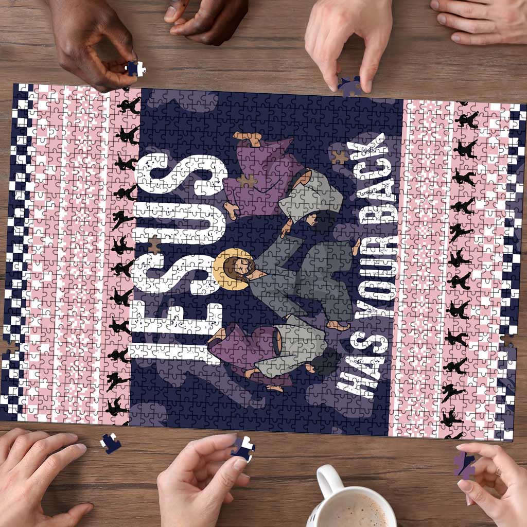 Jesus Has Your Back Jiu Jitsu Christmas Puzzle Funny Xmas Holiday Patterns - Wonder Print Shop