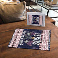 Jesus Has Your Back Jiu Jitsu Christmas Puzzle Funny Xmas Holiday Patterns - Wonder Print Shop