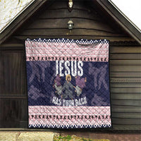Jesus Has Your Back Jiu Jitsu Christmas Quilt Funny Xmas Holiday Patterns - Wonder Print Shop