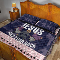 Jesus Has Your Back Jiu Jitsu Christmas Quilt Bed Set Funny Xmas Holiday Patterns - Wonder Print Shop