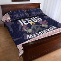 Jesus Has Your Back Jiu Jitsu Christmas Quilt Bed Set Funny Xmas Holiday Patterns - Wonder Print Shop