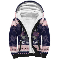 Jesus Has Your Back Jiu Jitsu Christmas Sherpa Hoodie Funny Xmas Holiday Patterns - Wonder Print Shop