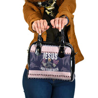 Jesus Has Your Back Jiu Jitsu Christmas Shoulder Handbag Funny Xmas Holiday Patterns - Wonder Print Shop